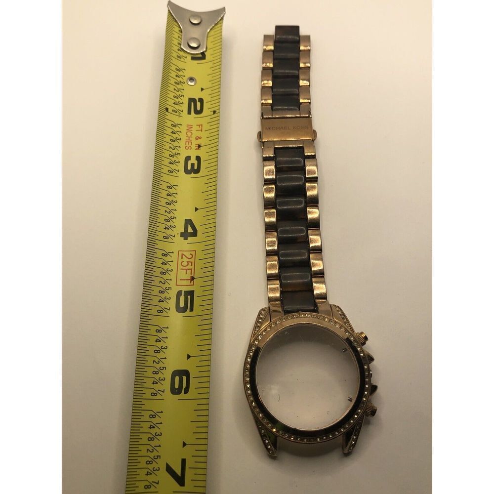Michael Kors Watch Parts Case 40mm Band 20mm clasp Rose Gold/Brown GY295
